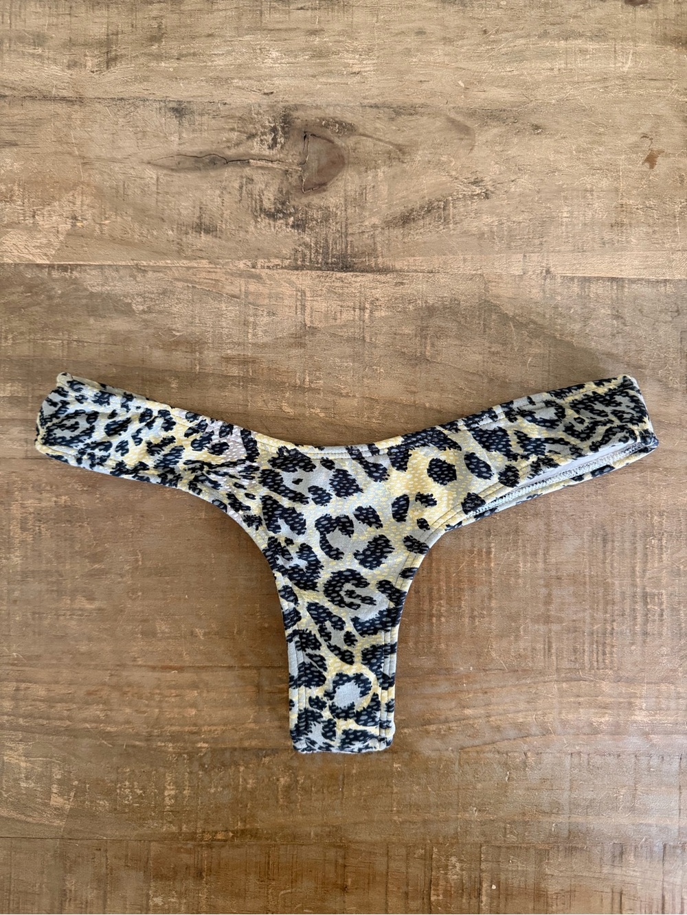 Midori Leopard Print Thong Bikini Bottoms